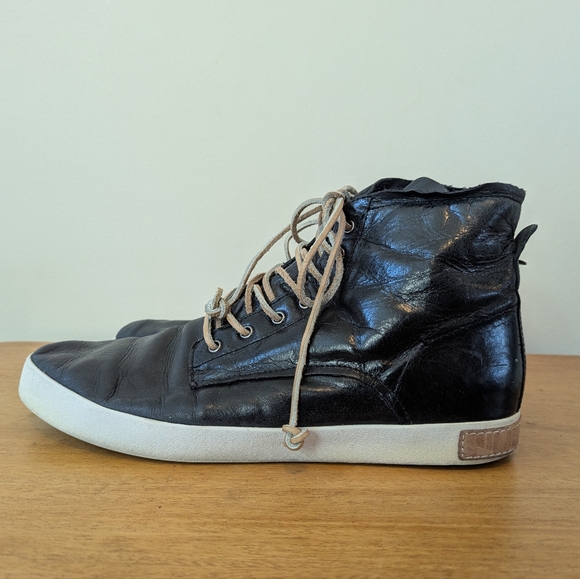 Blackstone Black Leather Lace-up Boots Mens EU 46 - Picture 8 of 16